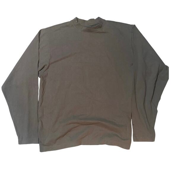 Yeezy x Gap Mock Neck Gray Long Sleeve Shirt Size Large - Picture 1 of 3